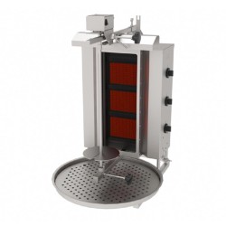 Atalay ADGC-3U Glass Top Motorised Rotary Machine, 3 Radius, LPG - Atalay