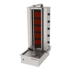 Atalay ADGC-5A Doner Kebab Machine Gas Glass, 5 Burner, Bottom Motor - Atalay