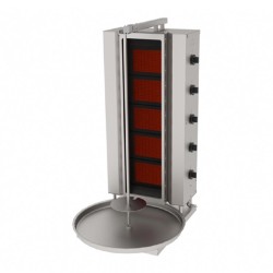  Atalay ADGC-5S Glass Doner Kebab Machine, 5 Burner, Gas - Atalay