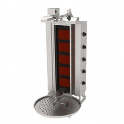 Atalay ADGC-5U Doner Kebab Machines Top Motor 5 Heater, Gas Glass - Atalay