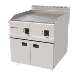 Atalay AEI-890NCR 900 Series Ribbed Plate Grill, 80x90 cm, Chrome Surface, Electric - Atalay