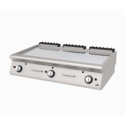 Atalay AGI-1273-ND-CR 730 Series Set Top Ribbed + Flat Grill, 120x73x30 см, хром, LPG - Atalay
