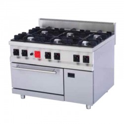 Atalay AGK-1290 900 Series 6 Burner Cooker, Natural Gas - Atalay