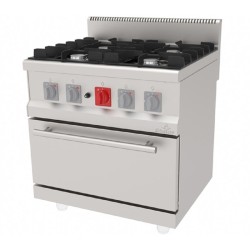 Atalay AGK-870 700 Series 4 Burner Cooker, Natural Gas - Atalay