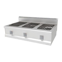 Atalay AGO-1270-Y 700 Series Set Top 3 Burner Side-by-Side Cooker, Natural Gas - Atalay