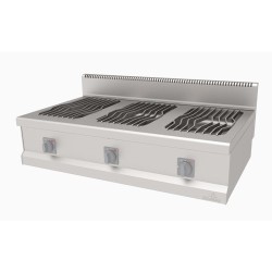 Atalay AGO-1270Y 700 Series Set Top 3 Burner Side by Side Cooker, LPG - Atalay