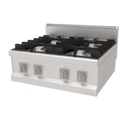 Atalay AGO-870 700 Series Set Top 4 Burner Cooker, 80x70x30 cm, Natural Gas - Atalay