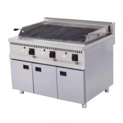 Atalay ALI-1290 900 Series Water Drawer Lavataşlı Cast Iron Grill with Cabinet, 120x90 cm, Natural Gas - Atalay