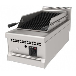 Atalay ALI-490S 900 Series Cooktop Cast Iron Grill with Lavatas, 40x90 cm, Natural Gas - Atalay