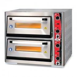 Atalay APF-62-2 Double Deck Countertop Pizza/Bakery Oven with Two Independent Chambers 62x62, Electric - Thumbnail