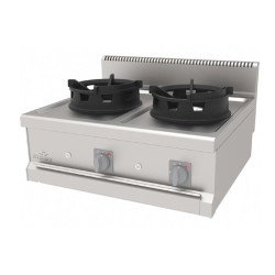 Atalay AWO-870 700 Series Set Top 2 Burner Wok Hob with LPG - Atalay