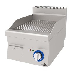 Atalay EAEI-460NCR 600 Series Ribbed Plate Grill, 40x60 cm, Chrome Surface, Electric - Atalay