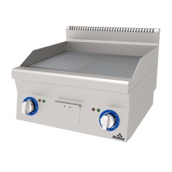 Atalay EAEI-660ND 600 Series Flat + Ribbed Plate Grill, 60x60 cm, Electric - Atalay