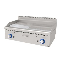 Atalay EAGI-1060NDCR 600 Series Flat + Ribbed Plate Grill, 100x60 cm, Chrome Surface, LPG - Atalay