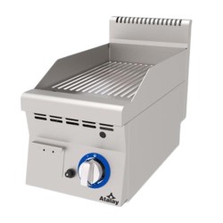 Atalay EAGI-360NCR 600 Series Ribbed Plate Grill, 30x60 cm, Chrome Surface, LPG - Atalay