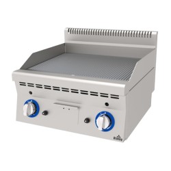 Atalay EAGI-660N 600 Series Ribbed Plate Grill, 60x60 cm, Natural Gas - Atalay