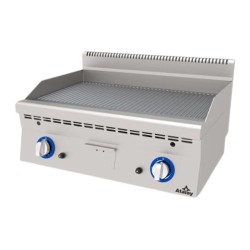 Atalay EAGI-860NCR 600 Series Ribbed Plate Grill, 80x60 cm, Chrome Surface, Natural Gas - Atalay