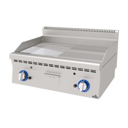 Atalay EAGI-860NDCR 600 серия плоская + ребристая плита-гриль, 80x60 см, хромированная поверхность, природный газ - Atalay