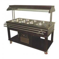 Atalay ASBM-04 Orta Tip Benmari, GN 1/1x4 Kapasiteli, Elektrikli, Ahşap Kaplamalı - Atalay