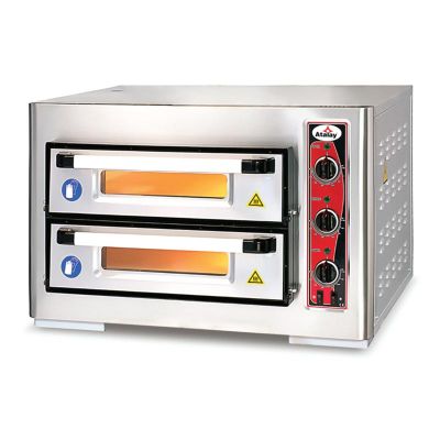 Atalay APF-50-2 24 cm x 8 Pizza Kapasiteli Çift Katlı Pizza Fırını, Elektrikli - Atalay