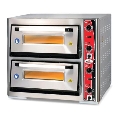 Atalay APF-62-2 30 cm x 8 Pizza Kapasiteli Çift Katlı Pizza Fırını, Elektrikli - 1
