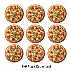 Atalay APF-92-2 30 cm x 18 Pizza Kapasiteli Çift Katlı Pizza Fırını, Elektrikli - Thumbnail