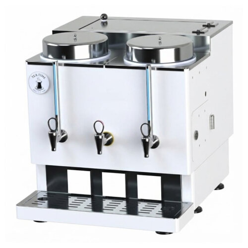 Ateşe Aspendos Çay Kazanı, 2 Demlikli, 28.7 L, Elektrikli, Beyaz 