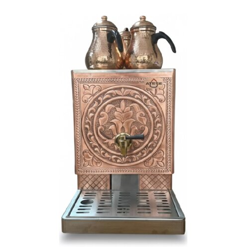 Ateşe Ayder Smart Çay Kazanı, 3 Demlikli, 18 L, Bakır - Ateşe