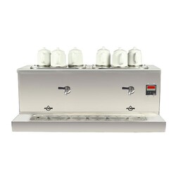 Ateşe Cappadocia Digital 6 Teapot Tea Boiler, 30+30 L, Gas + Electric, Inox - Ateşe