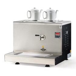 Ateşe Cappadocia Dijital 2 Demlikli Çay Kazanı, 30 L, Elektrikli, Inox - Ateşe