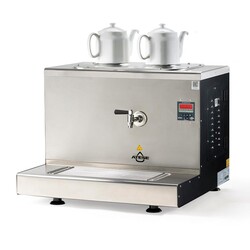 Ateşe Cappadocia Dijital 2 Demlikli Çay Kazanı, 30 L, Gaz+Elektrikli, Statik Boyalı - Ateşe