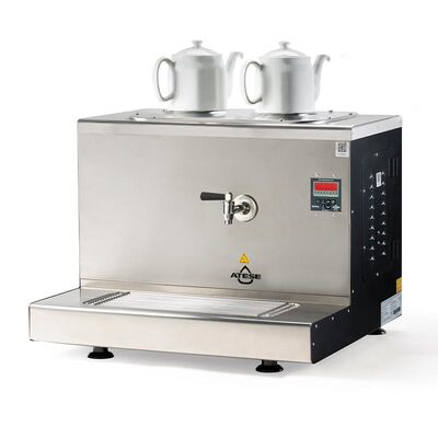 Ateşe Cappadocia Dijital 2 Demlikli Çay Kazanı, 30 L, Gaz+Elektrikli, Statik Boyalı - 1
