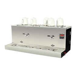 Ateşe Cappadocia Dijital 5 Demlikli Çay Kazanı, 30+30 L, Gaz+Elektrikli, Statik Boyalı - Ateşe