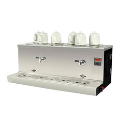 Ateşe Cappadocia Dijital 6 Demlikli Çay Kazanı, 30+30 L, Gaz+Elektrikli, Statik Boyalı - Ateşe