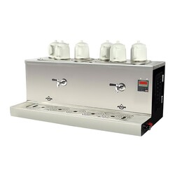 Ateşe غلاية شاي كابادوكيا سمارت 6، إبريق شاي ذكي، 30+30 لتر، كهربائي، مطلي بطلاء ثابت - Ateşe