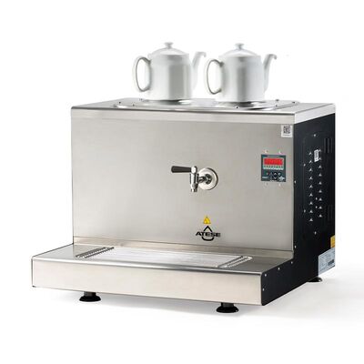 Ateşe Cappadocia Smart 2 Demlikli Çay Kazanı, 30 L, Gaz+Elektrikli, Inox - 1