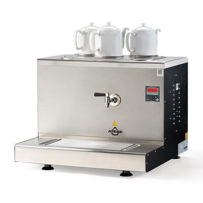 Ateşe Cappadocia Smart 3 Demlikli Çay Kazanı, 30 L, Gaz+Elektrikli, Inox - 1