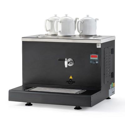 Ateşe Cappadocia Smart 3 Demlikli Çay Kazanı, 30 L, Gaz+Elektrikli, Statik Boyalı - 1