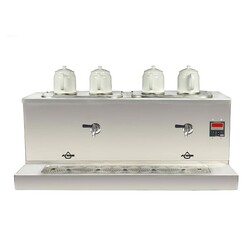 Ateşe Cappadocia Smart 4 Demlikli Çay Kazanı, 30+30 L, Gaz+Elektrikli, Inox - Ateşe