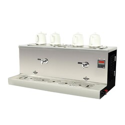 Ateşe Cappadocia Smart 4 Demlikli Çay Kazanı, 30+30 L, Gaz+Elektrikli, Statik Boyalı - Ateşe