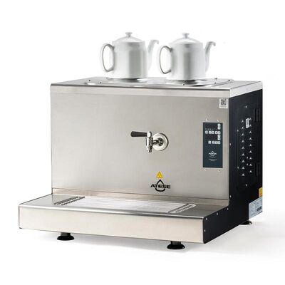 Ateşe Cappadocia Smart Plus 2 Demlikli Çay Kazanı, 30 L, Gaz+Elektrikli, Inox - 1