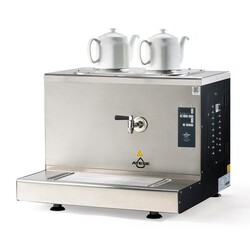 Ateşe Cappadocia Smart Plus 2 Demlikli Çay Kazanı, 30 L, Gaz+Elektrikli, Statik Boyalı - Ateşe