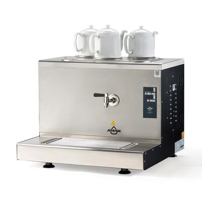 Ateşe Cappadocia Smart Plus 3 Demlikli Çay Kazanı, 30 L, Gaz+Elektrikli, Inox - 1