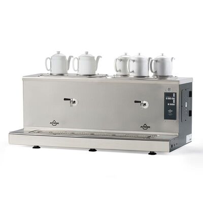 Ateşe Cappadocia Smart Plus 5 Demlikli Çay Kazanı, 30+30 L, Gaz+Elektrikli, Inox - 1