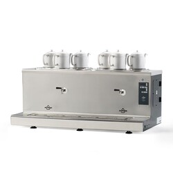 Ateşe Cappadocia Smart Plus 6 Demlikli Çay Kazanı, 30+30 L, Gaz+Elektrikli, Inox - Ateşe