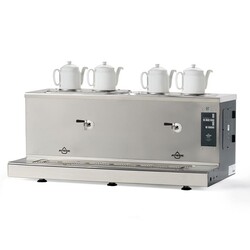Ateşe Cappadocia Smart Plus Tea Boiler with 4 Teapots, 30+30 L, Gas+Electric, Inox - Ateşe