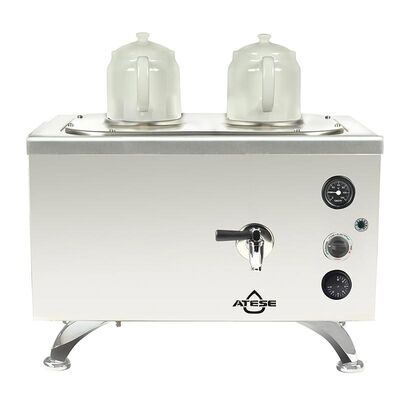 Ateşe Efes Analog 2 Demlikli Çay Kazanı, Elektrikli, Inox - 1