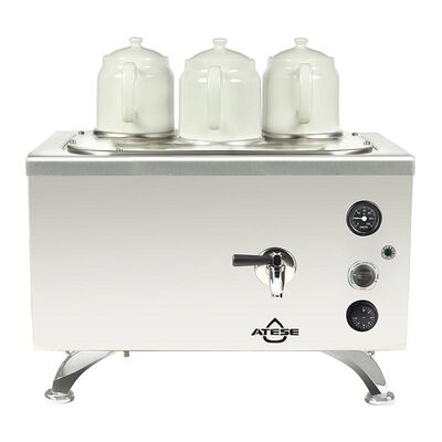 Ateşe Efes Analog 3 Demlikli Çay Kazanı, Elektrikli, Inox - 1