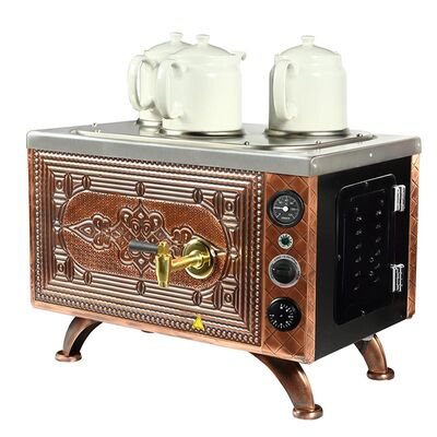 Ateşe Efes Analog 3 Demlikli Retro Çay Kazanı, Elektrikli - 1