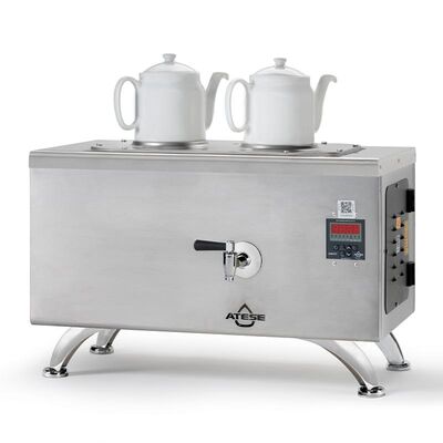 Ateşe Efes Smart 2 Demlikli Çay Kazanı, Elektrikli, Inox - 1